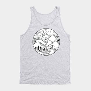 Astronaut and dinosaur Tank Top